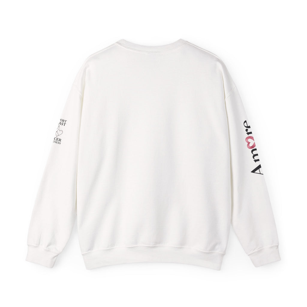 Puppy Heart Crewneck Sweatshirt - Amore Pink Ribbon Breast Cancer Support