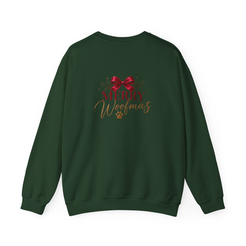 Peace Love Paws Merry Woofmas Christmas Dog Lover Crewneck Sweatshirt