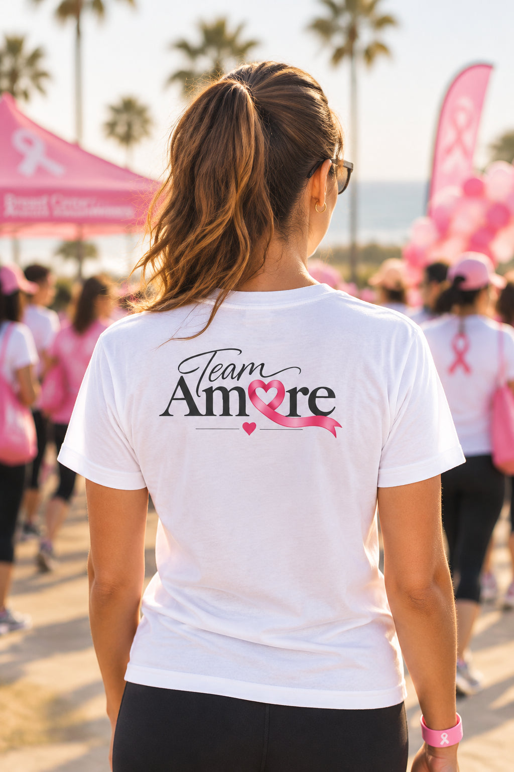 Team Amore Tee — "More Love, More Hope, More Tomorrow" Breast Cancer Awareness Shirt