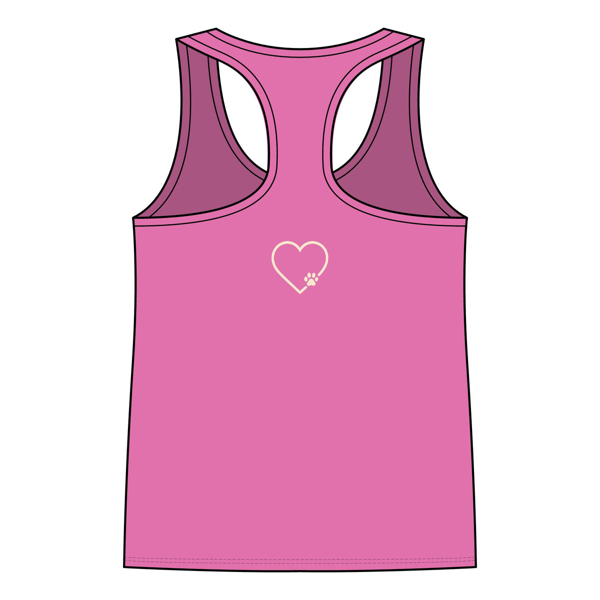 Women's 'Amore' Heart Graphic Racerback Tank Top