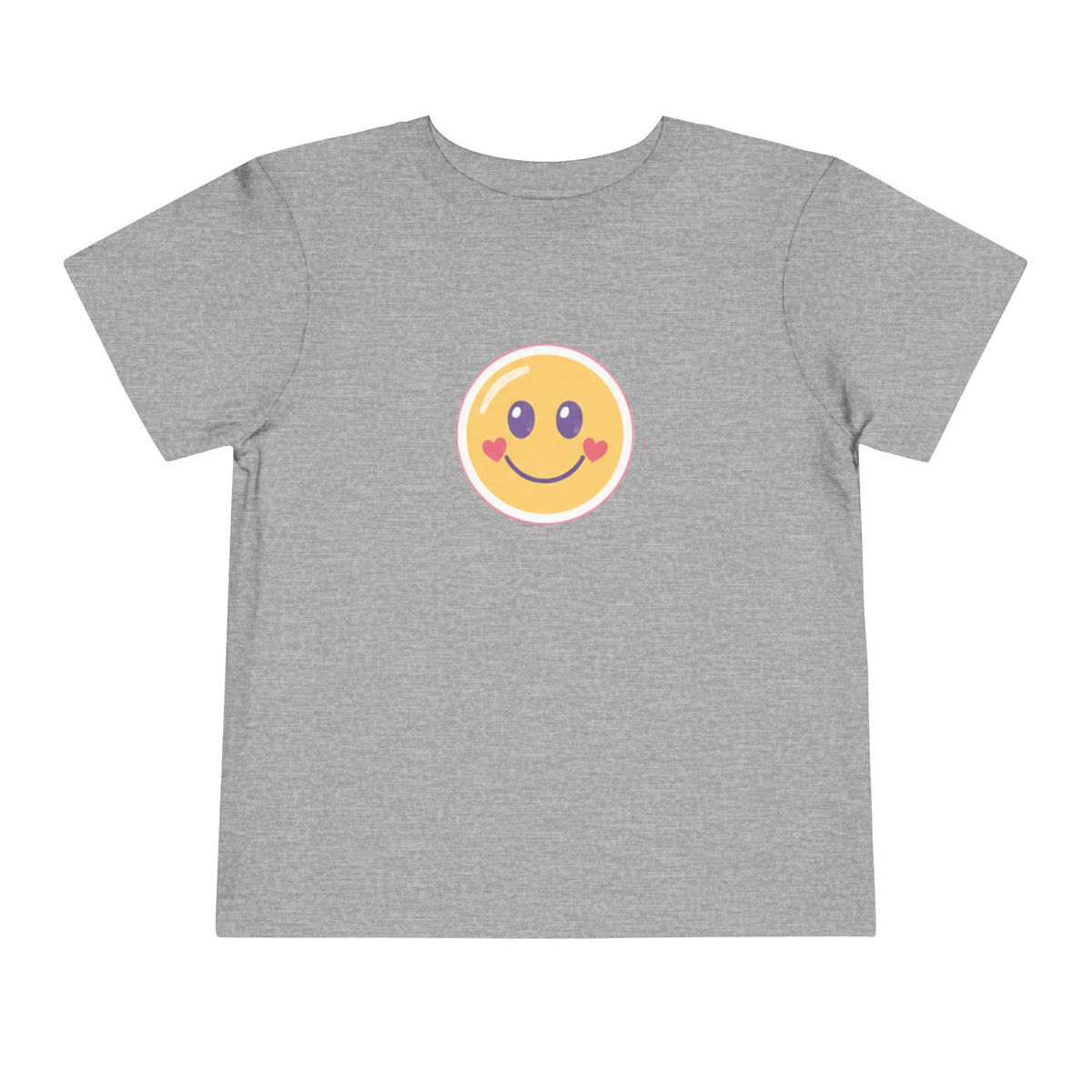 Toddler T-Shirt Smiley Face Be Happy. Be You. Backprint