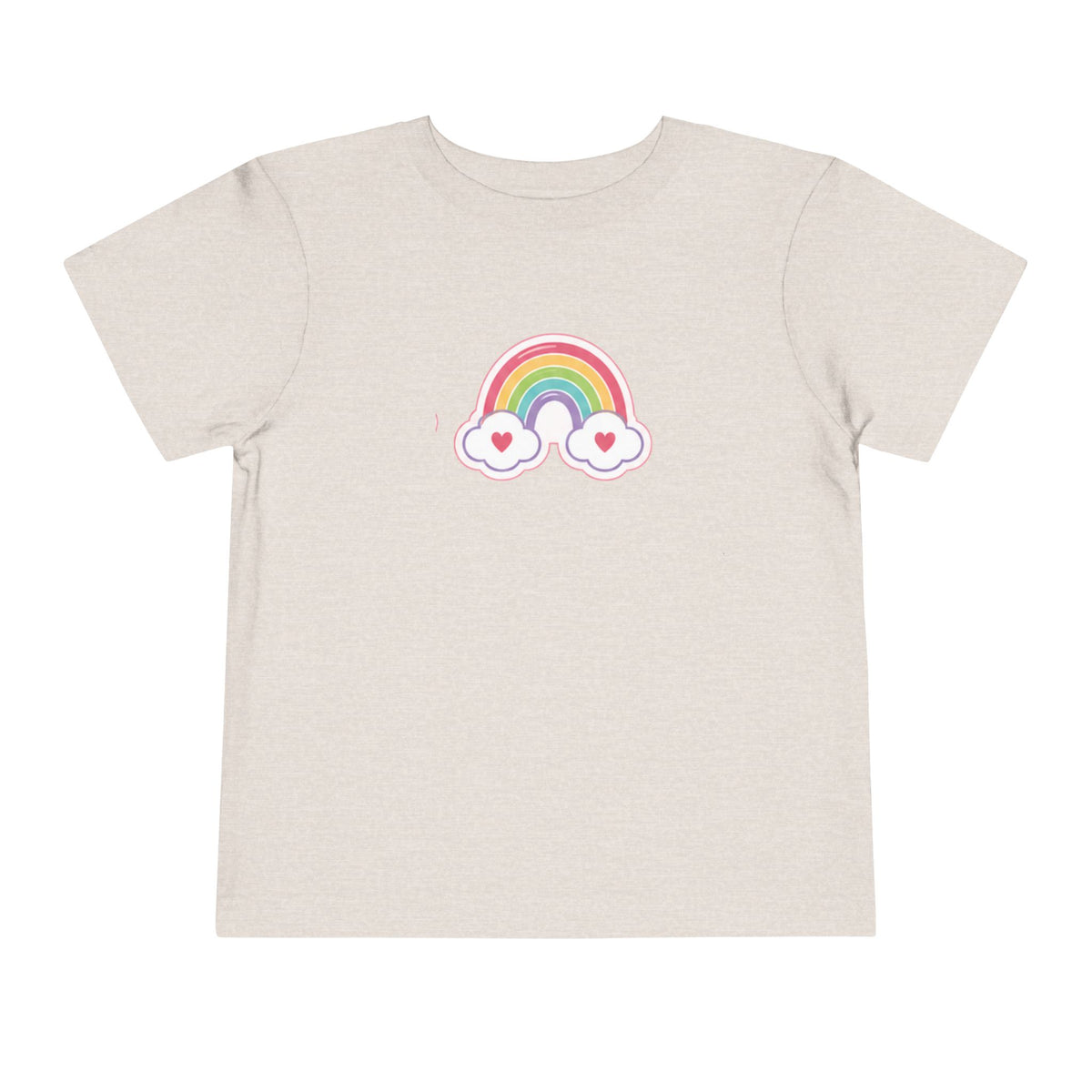 Toddler Rainbow with Heart Clouds T-Shirt