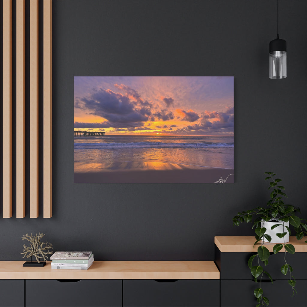 Sunset Beach Canvas Print - Matte Stretched Wall Art