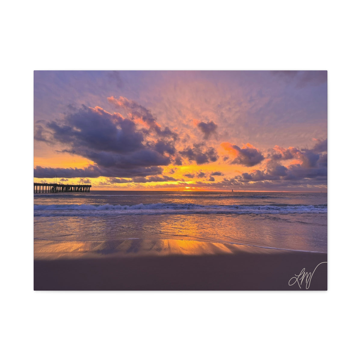 Sunset Beach Canvas Print - Matte Stretched Wall Art