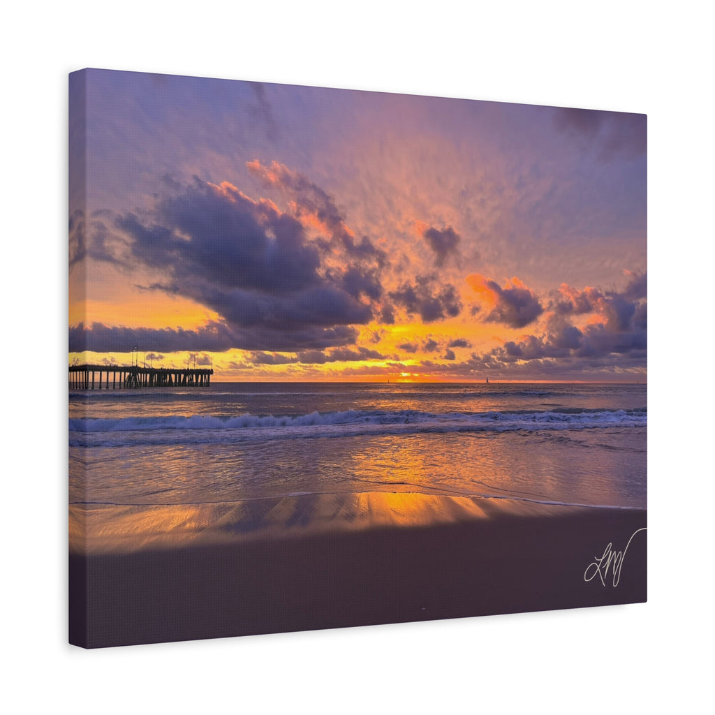 Sunset Beach Canvas Print - Matte Stretched Wall Art