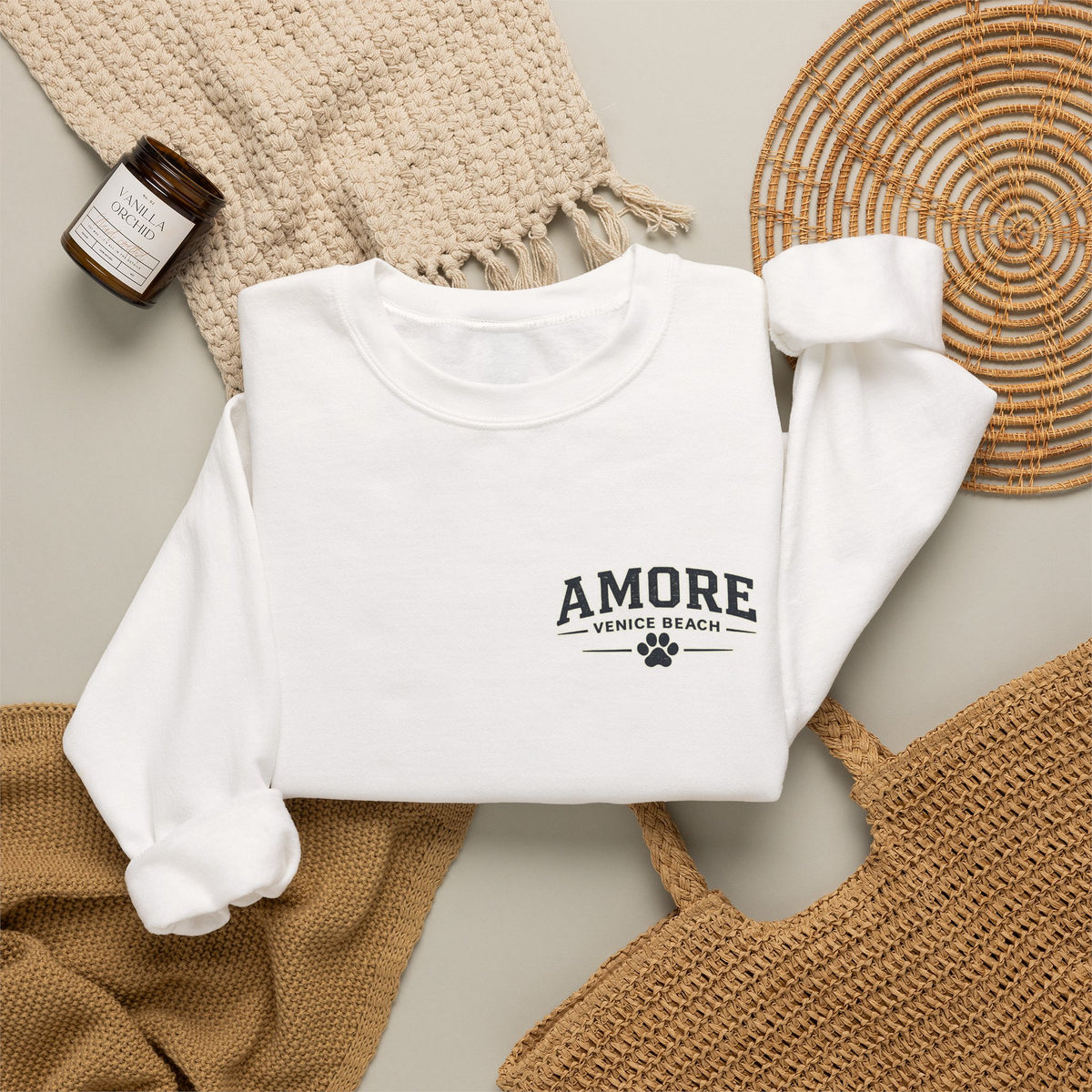 Unisex Adult Amore Venice Beach Sweatshirt |Streetwear Graphic