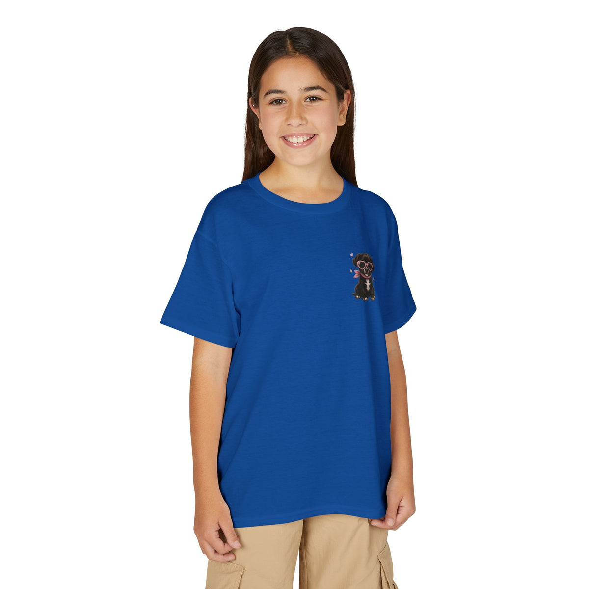 Youth T‑Shirt "Beauty and the Pup" Cute Puppy Graphic Tee