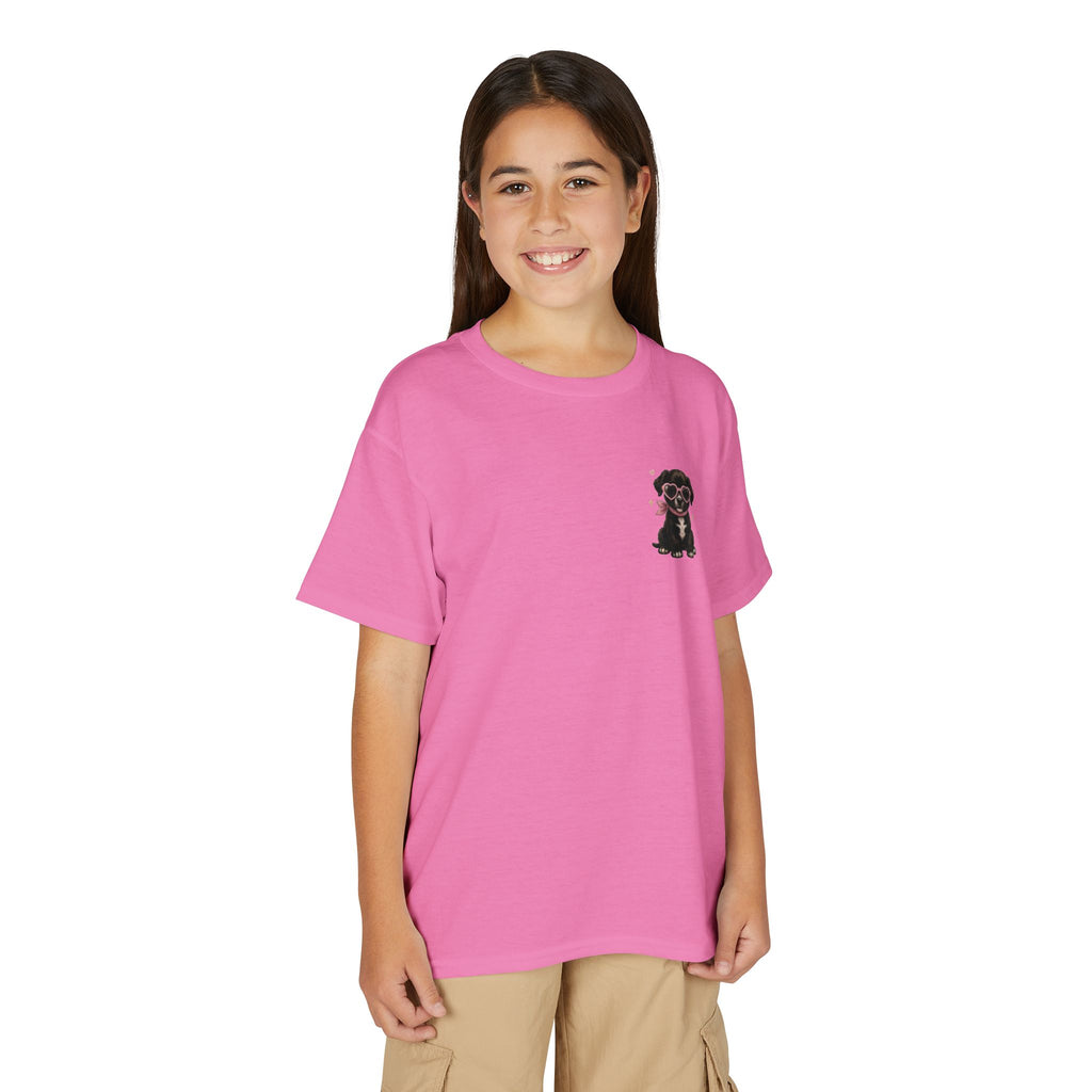 Youth T‑Shirt "Beauty and the Pup" Cute Puppy Graphic Tee