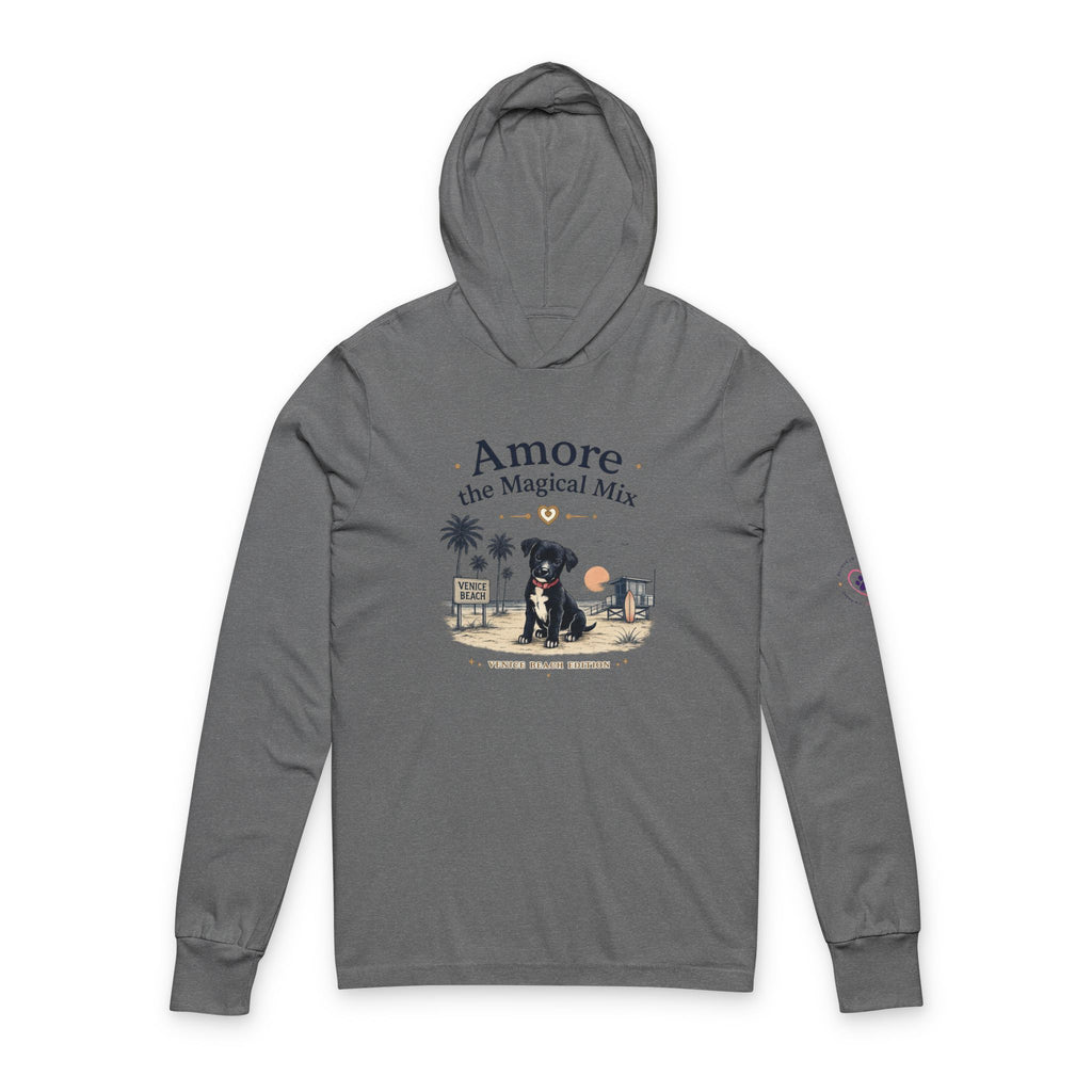 Unisex Adult Hooded Long Sleeve Tee Amore the Magical Mix Venice Beach Graphic