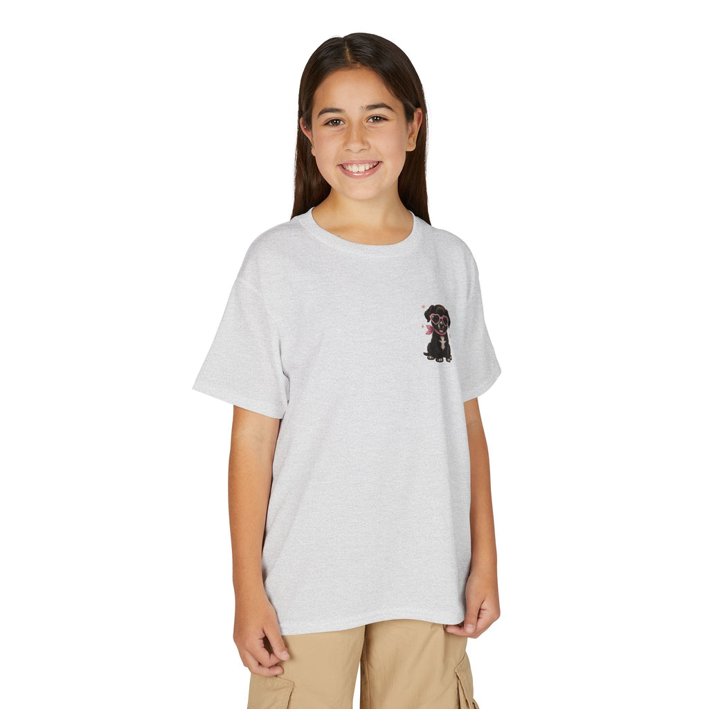 Youth T‑Shirt "Beauty and the Pup" Cute Puppy Graphic Tee
