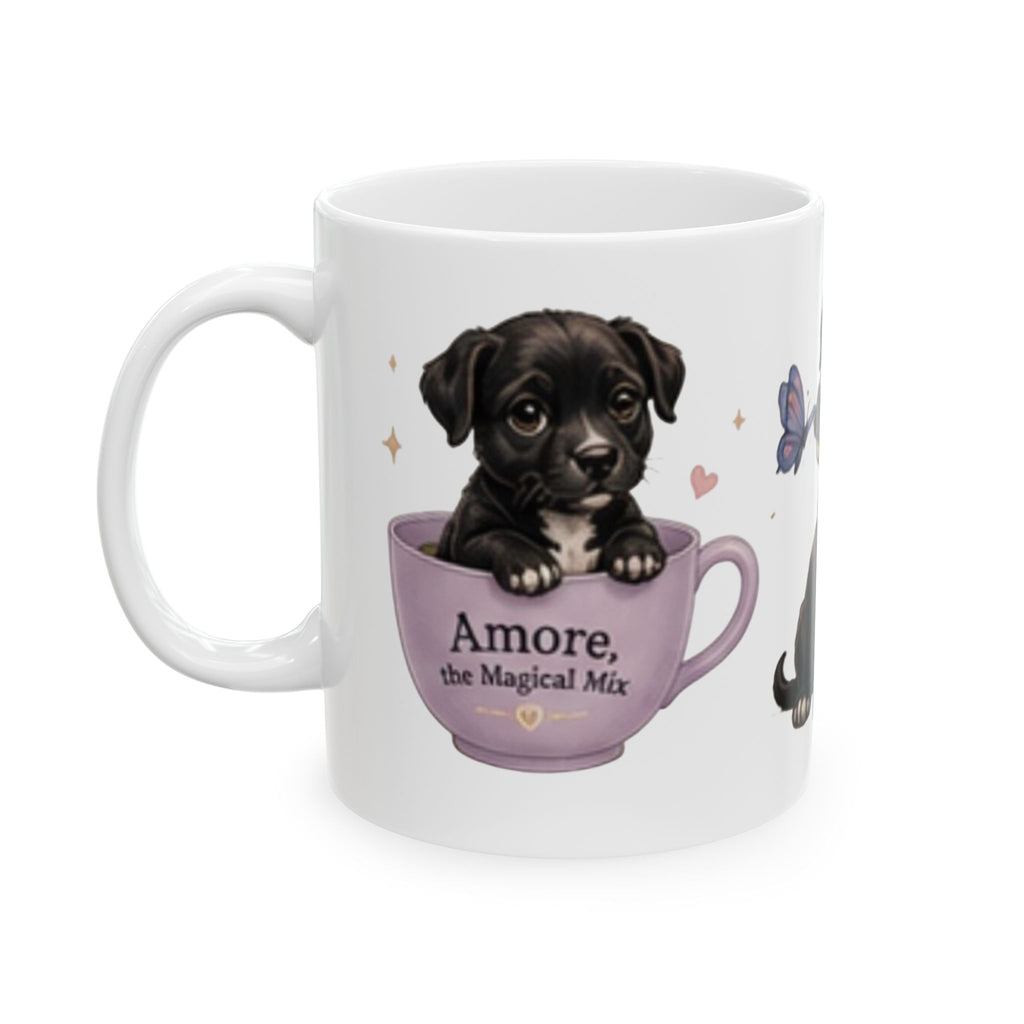 Amore the Magical Mix Character Ceramic Mug  with Butterfly & Hearts (11oz/15oz)
