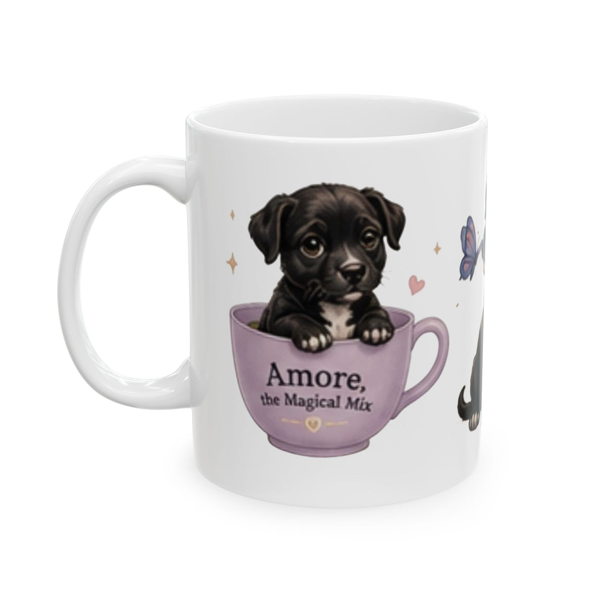 Amore the Magical Mix Character Ceramic Mug  with Butterfly & Hearts (11oz/15oz)
