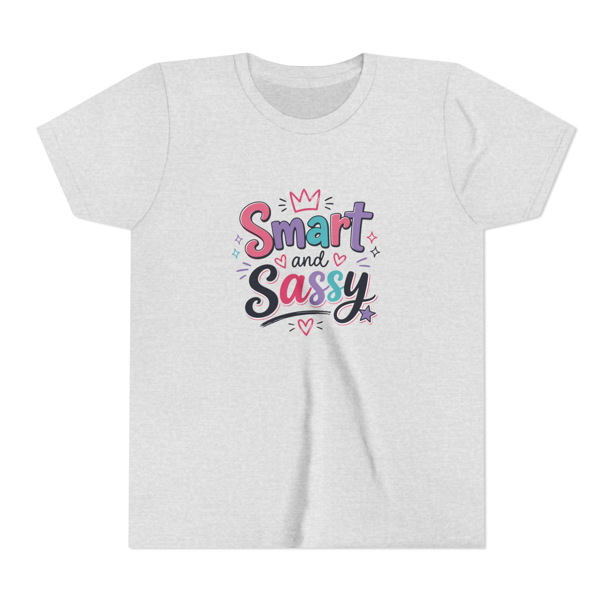 Youth Girls Smart and Sassy Pink & Purple Amore Graphic T-Shirt
