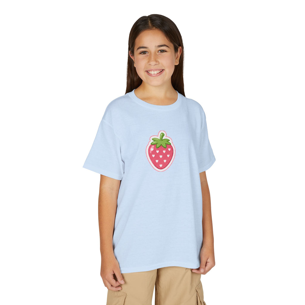 Kids Strawberry Fruit T-Shirt Amore Puppy Graphic