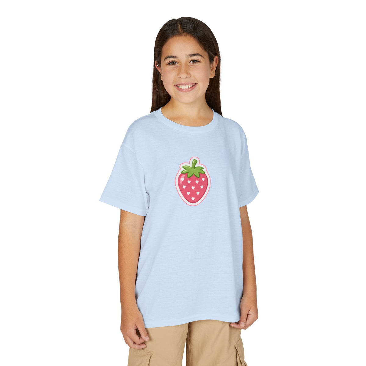 Kids Strawberry Fruit T-Shirt Amore Puppy Graphic