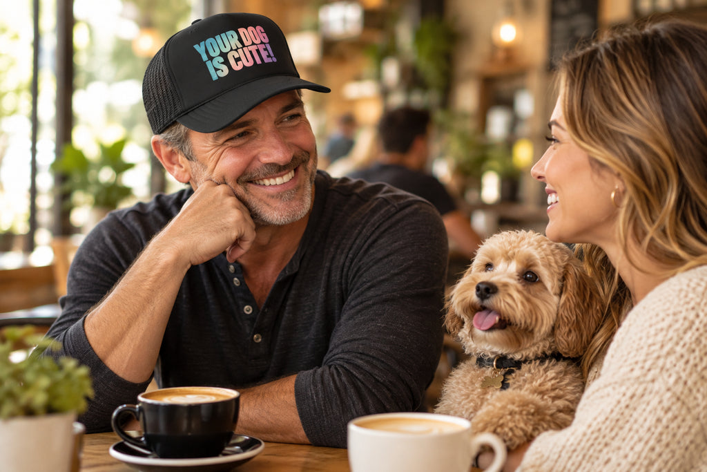 Your Dog Is Cute Trucker Hat – Retro Pastel Pet Lover Foam Cap