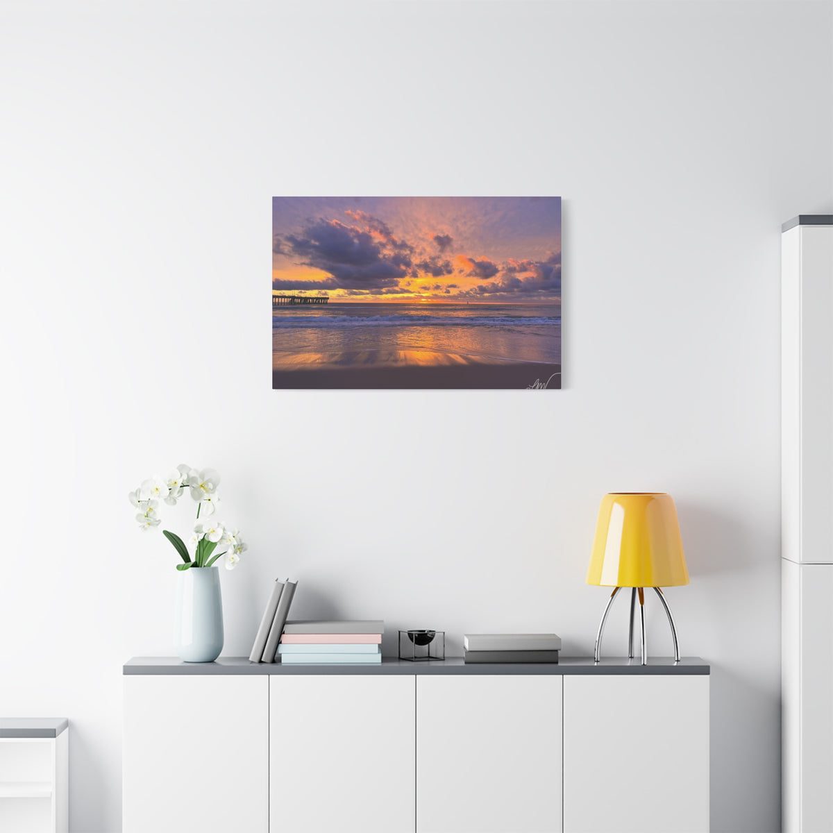 Sunset Beach Canvas Print - Matte Stretched Wall Art