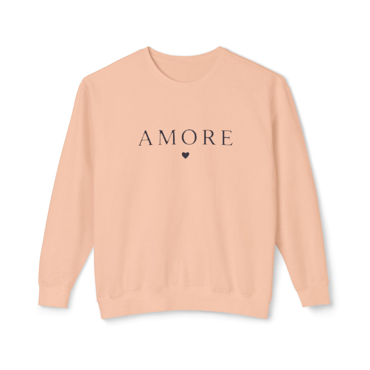 Amore Heart Lightweight Crewneck Sweatshirt Pullover