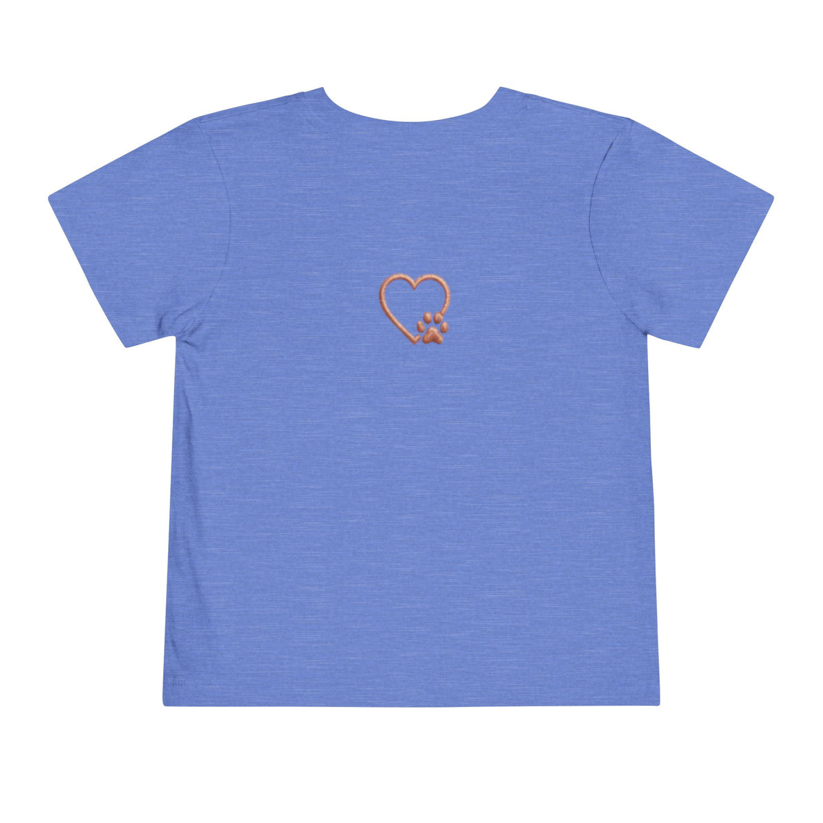 Toddler Team Amore Colorful T-Shirt with Heart Paw Back
