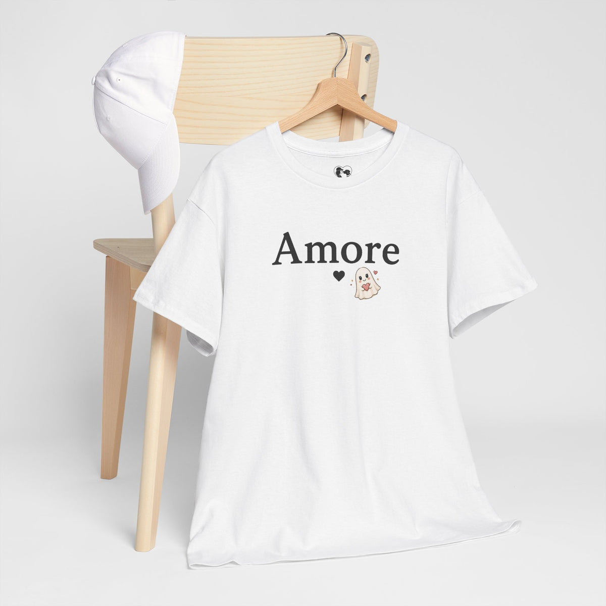 Women's Amore Halloween Icon Palm Trees & Pumpkin Spice Graphic T-Shirt