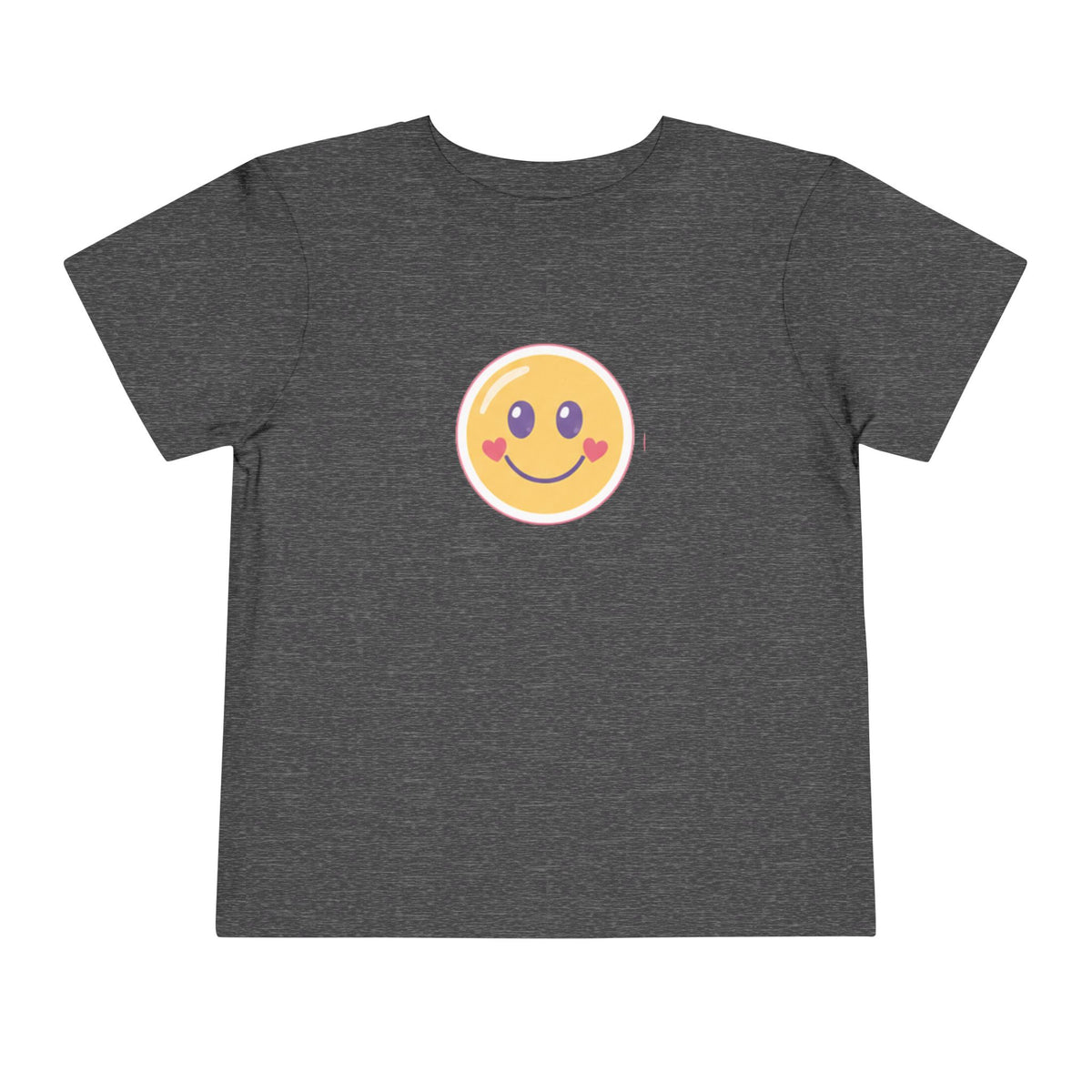 Toddler T-Shirt Smiley Face Be Happy. Be You. Backprint