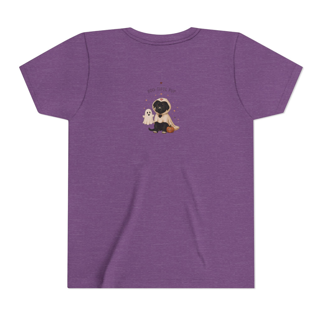 Youth Tee 'Amore' Puppy Ghost Graphic Shirt (Boo-tiful Pup Back)