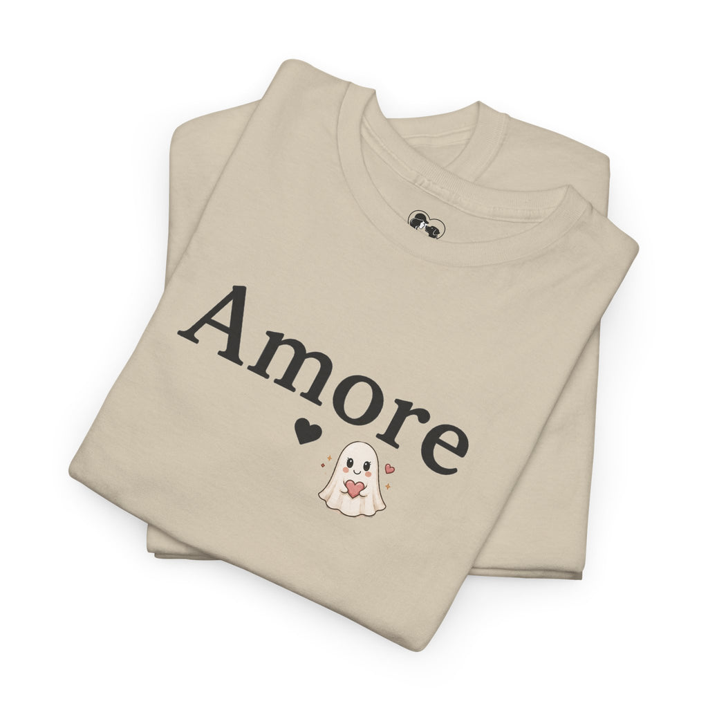 Women's Amore Halloween Icon Palm Trees & Pumpkin Spice Graphic T-Shirt