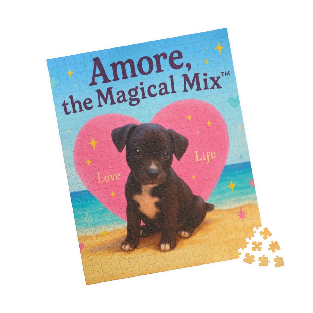 Puzzle 110-1014pc Amore the Magical Mix Children's Book Cover design