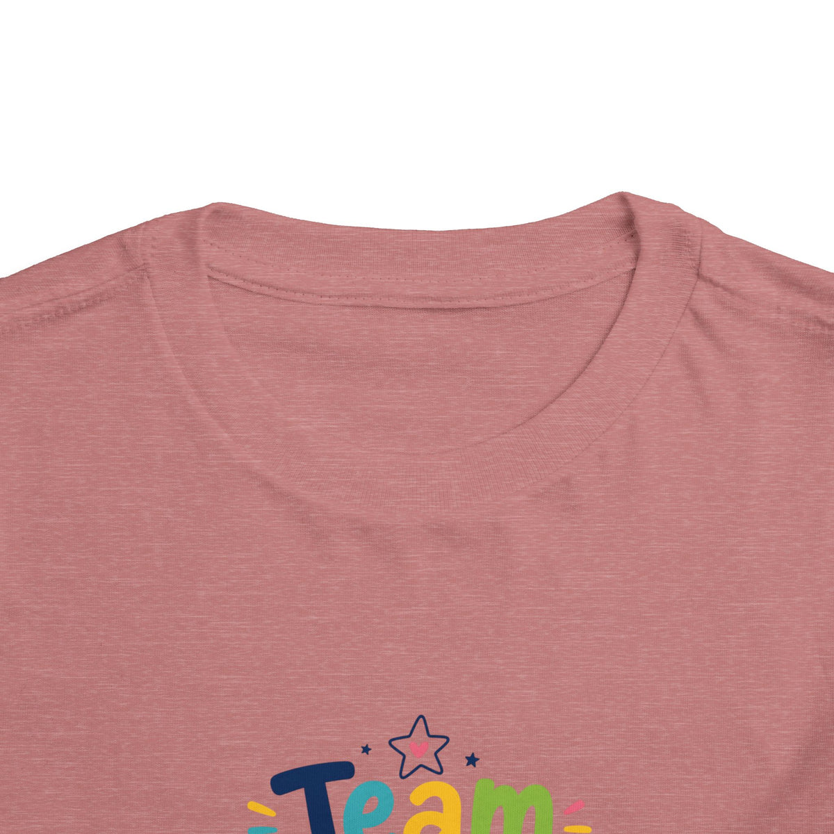Toddler Team Amore Colorful T-Shirt with Heart Paw Back