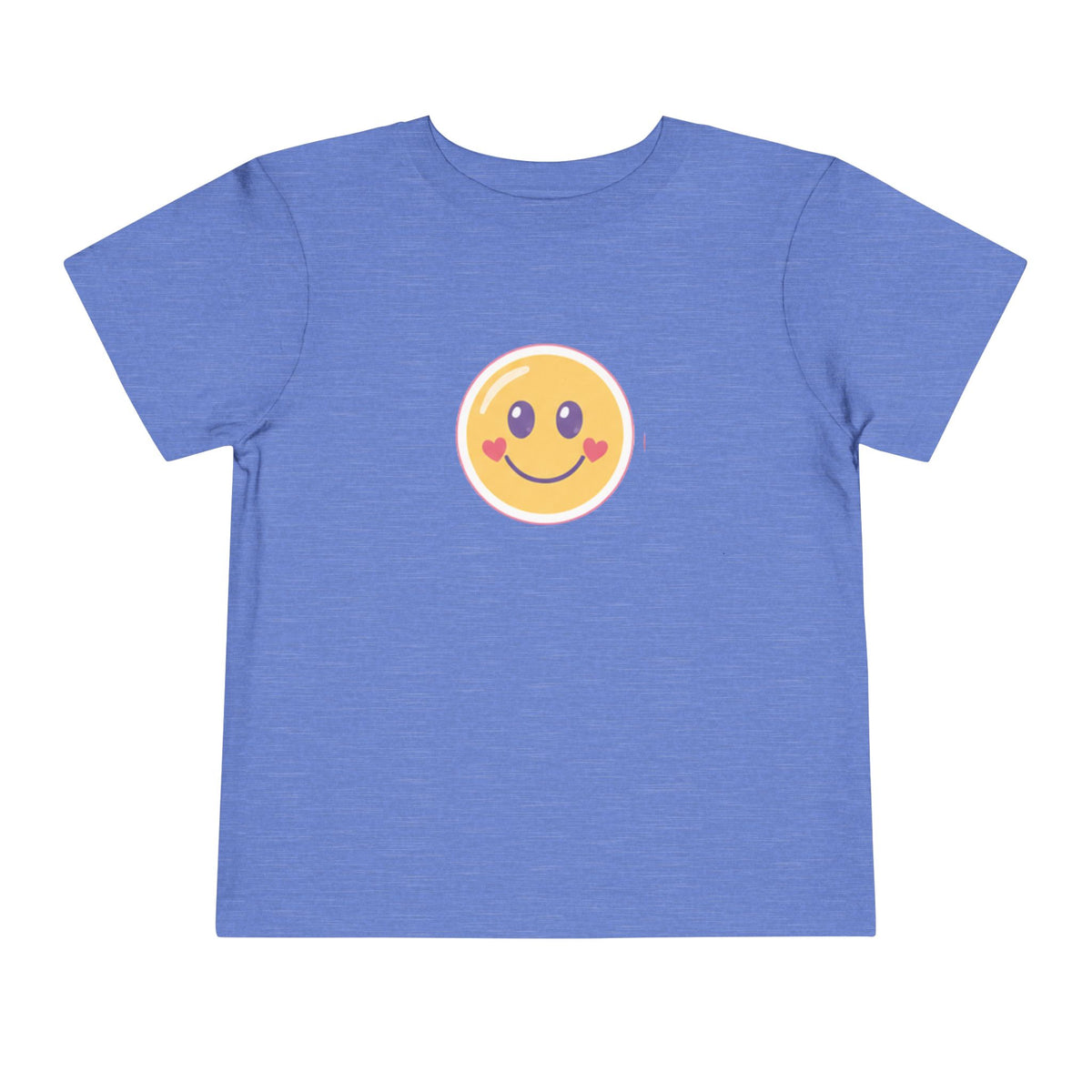 Toddler T-Shirt Smiley Face Be Happy. Be You. Backprint