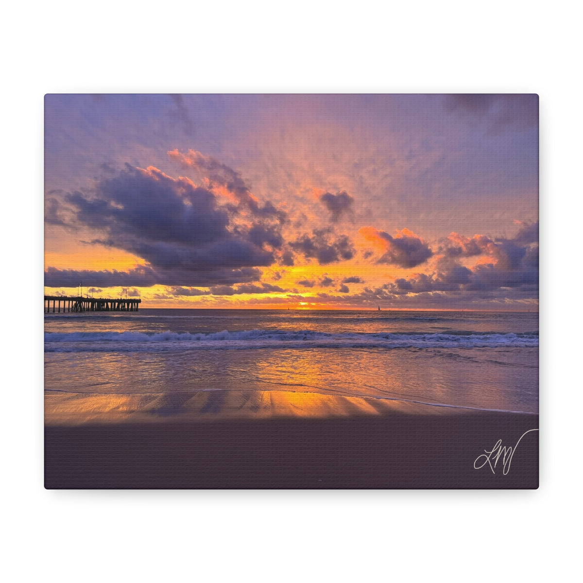 Sunset Beach Canvas Print - Matte Stretched Wall Art