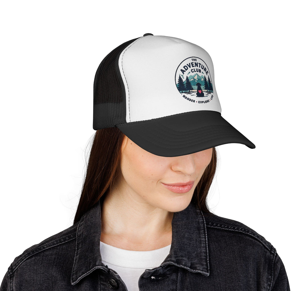 Unisex Adult Adventure Club Trucker Cap – Hiking Mountains Patch Hat