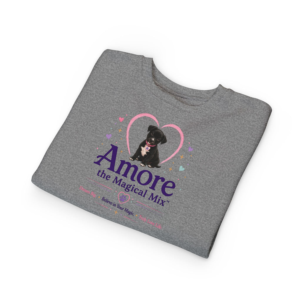 Toddler Amore the Magical Mix Sweatshirt Heart Puppy & paw print