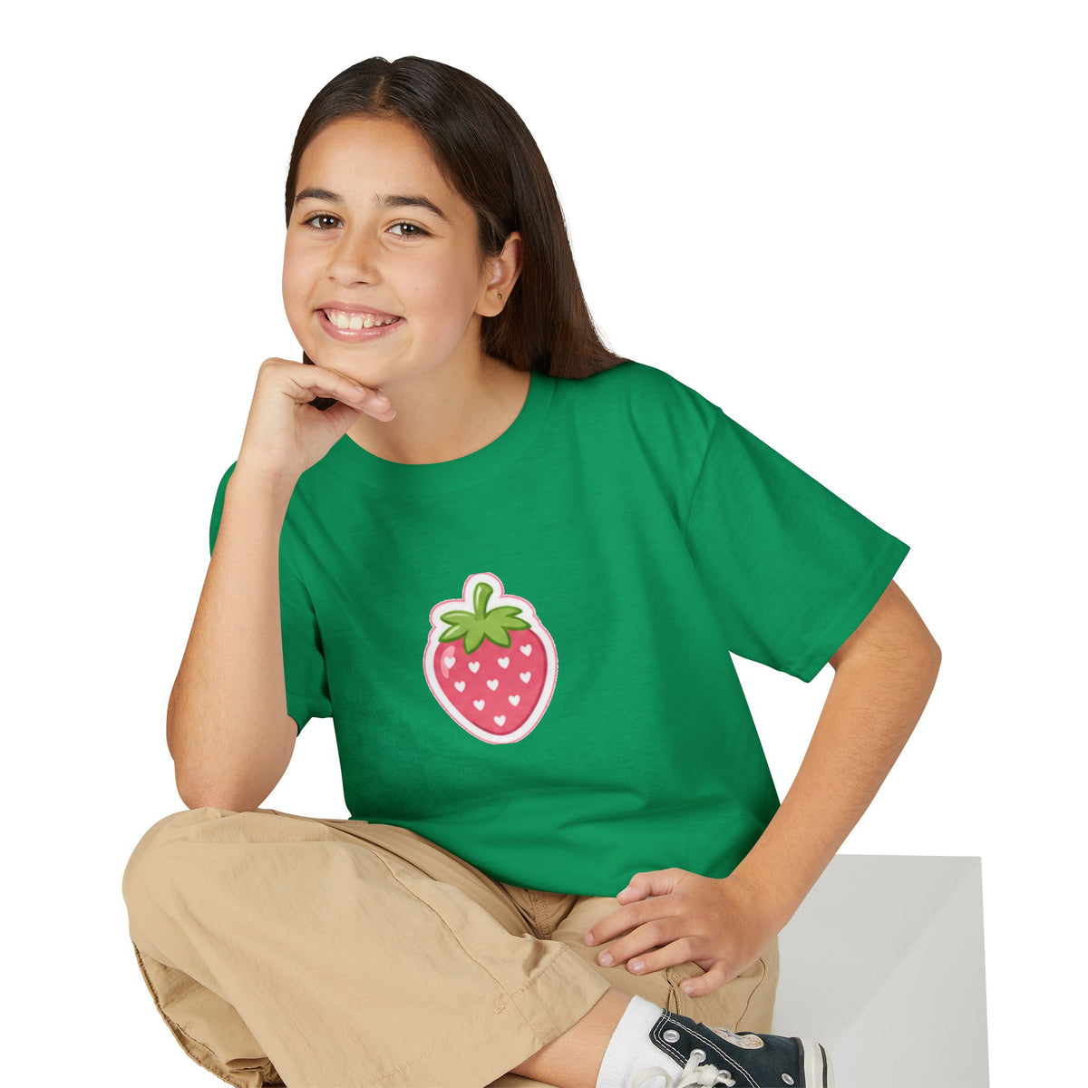 Kids Strawberry Fruit T-Shirt Amore Puppy Graphic