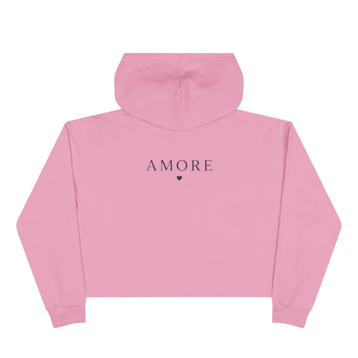 Adult Crop Hoodie Amore Valenti & Co Logo Dog Heart Silhouette