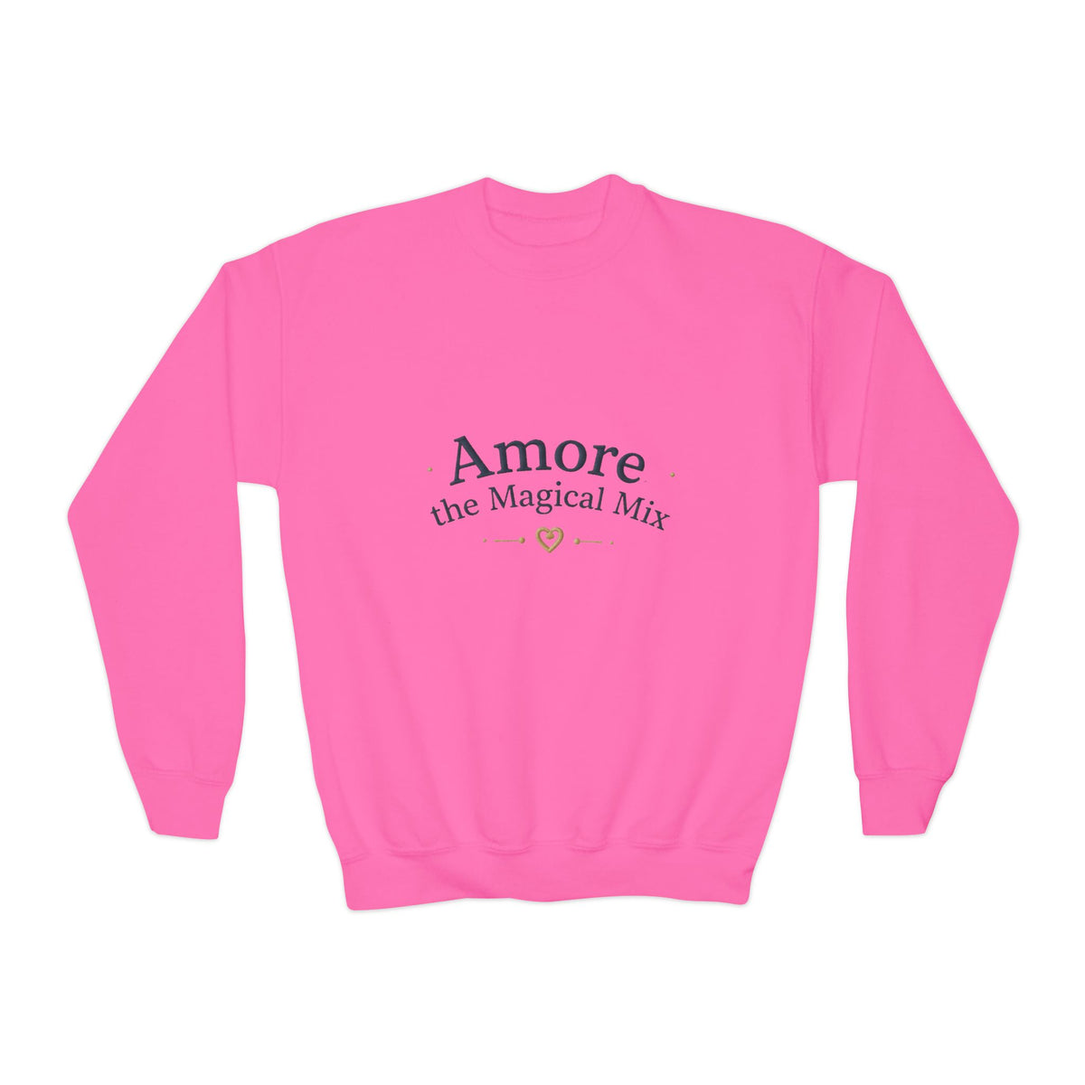 Youth  Amore the Magical Mix Crewneck Sweatshirt Puppy Heart Logo