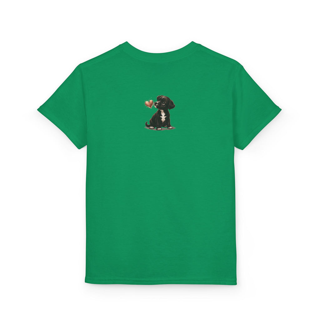 Kids Watermelon Slice T-Shirt with Amore Puppy Back Graphic