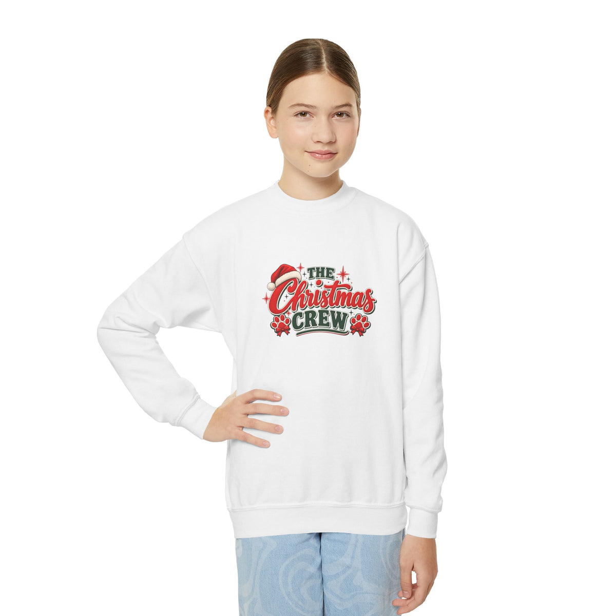 Youth Holiday Crewneck Sweatshirt - 'The Christmas Crew'