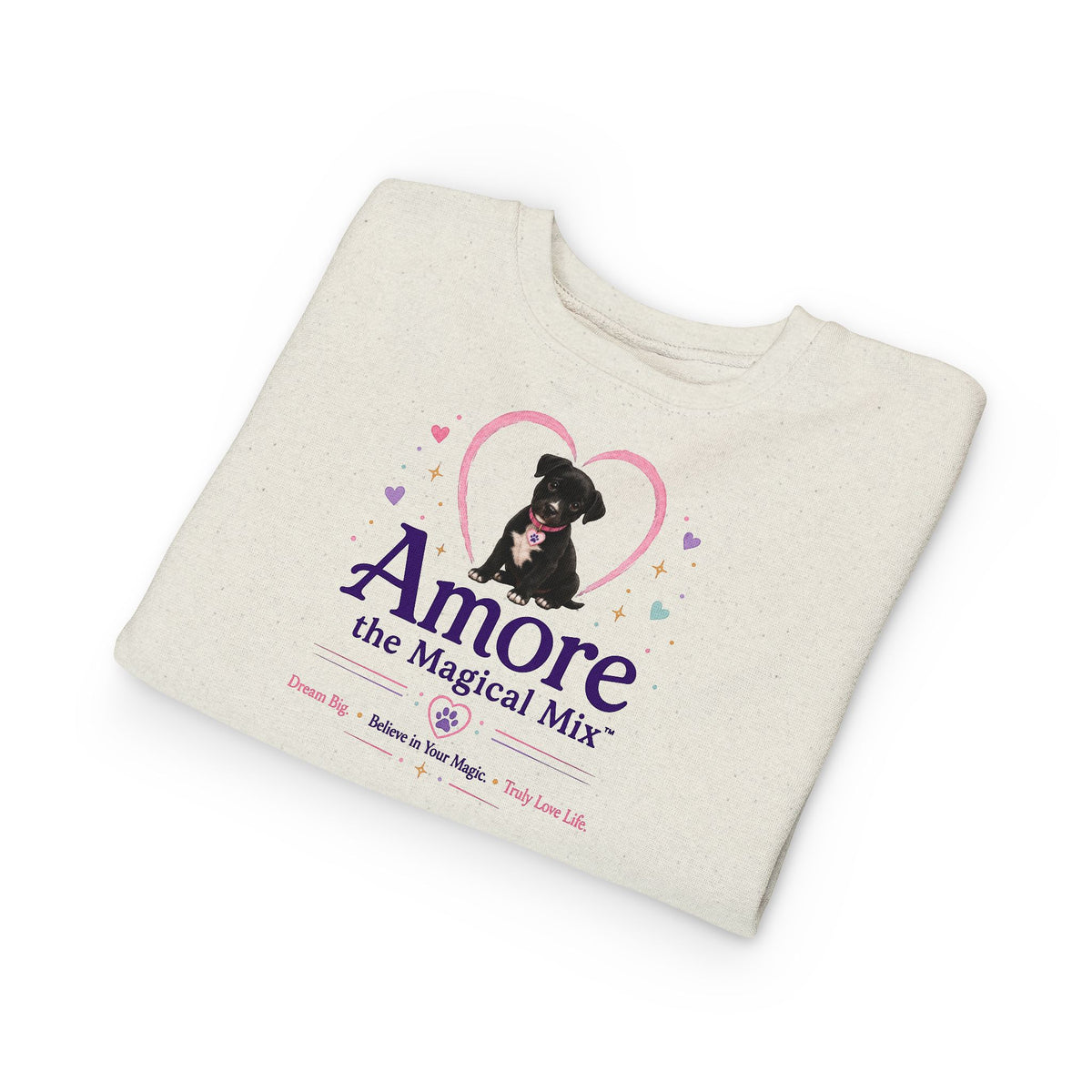 Toddler Amore the Magical Mix Sweatshirt Heart Puppy & paw print