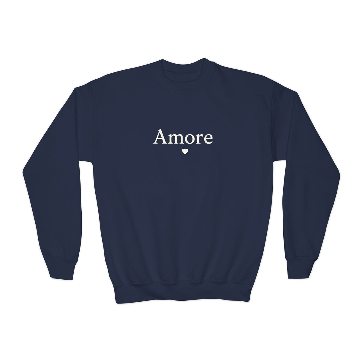 Amore Youth Crewneck Sweatshirt Heart Paw Graphic