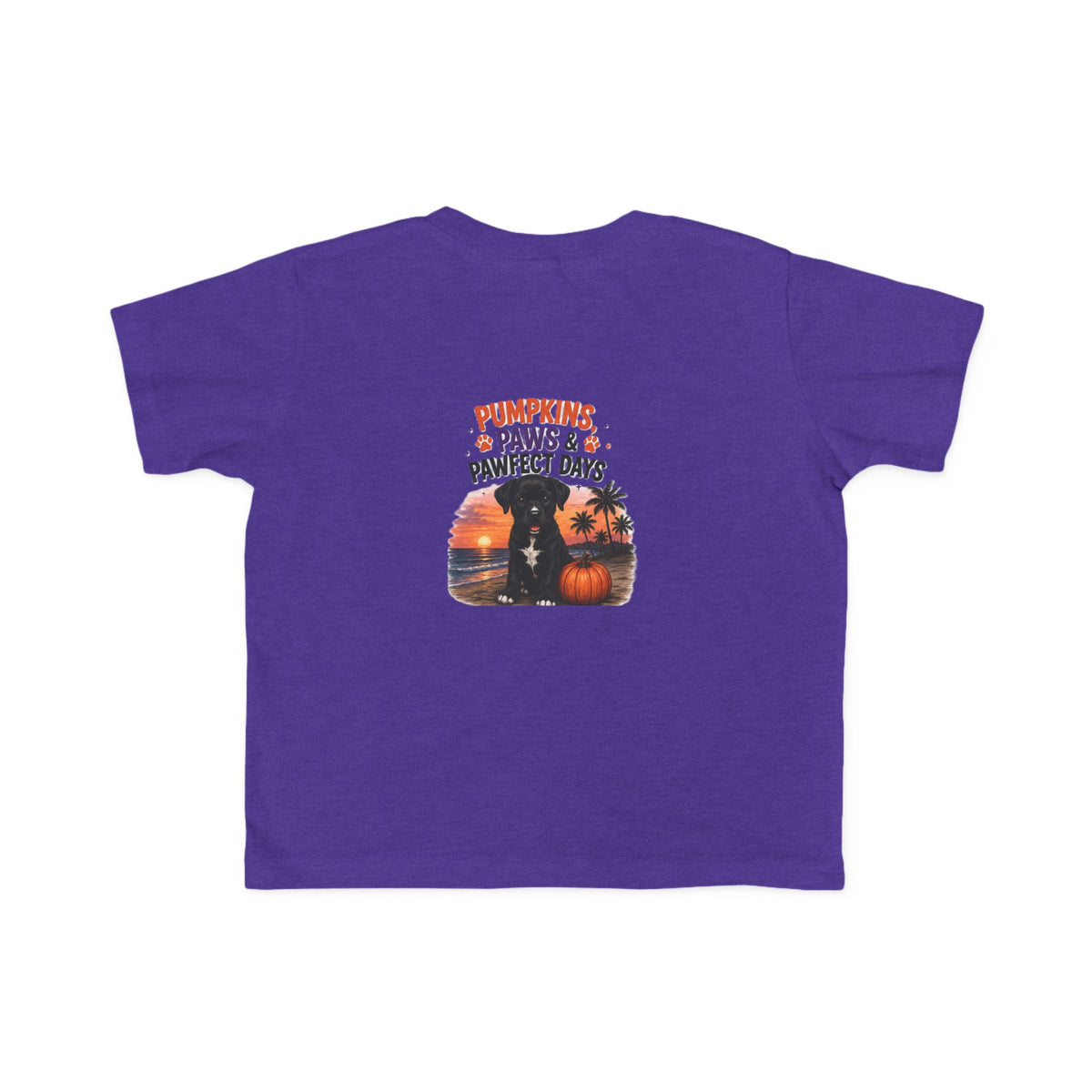 Amore Halloween Pumpkin Beach Sunset Graphic Toddler T-Shirt