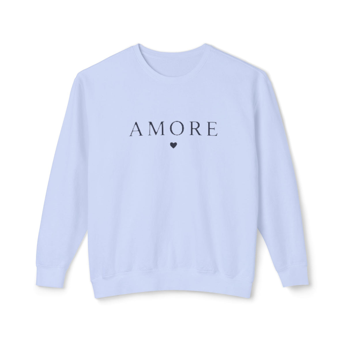 Amore Heart Lightweight Crewneck Sweatshirt Pullover