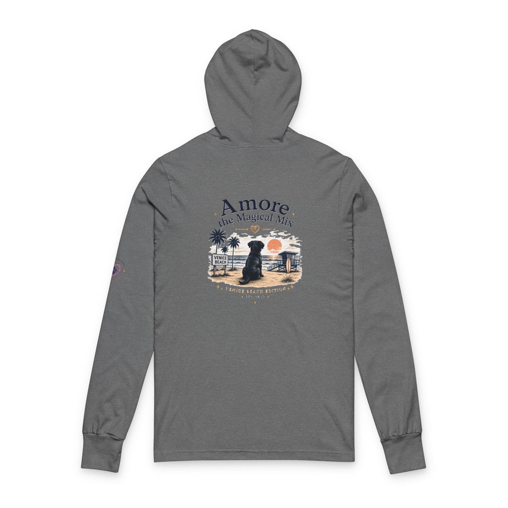 Unisex Adult Hooded Long Sleeve Tee Amore the Magical Mix Venice Beach Graphic