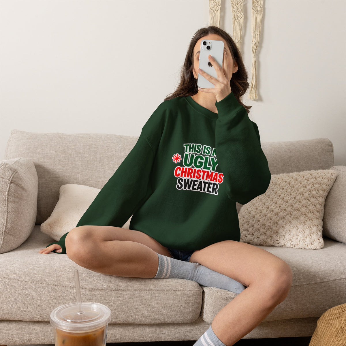 This Is My Ugly Christmas Sweater Crewneck Sweatshirt