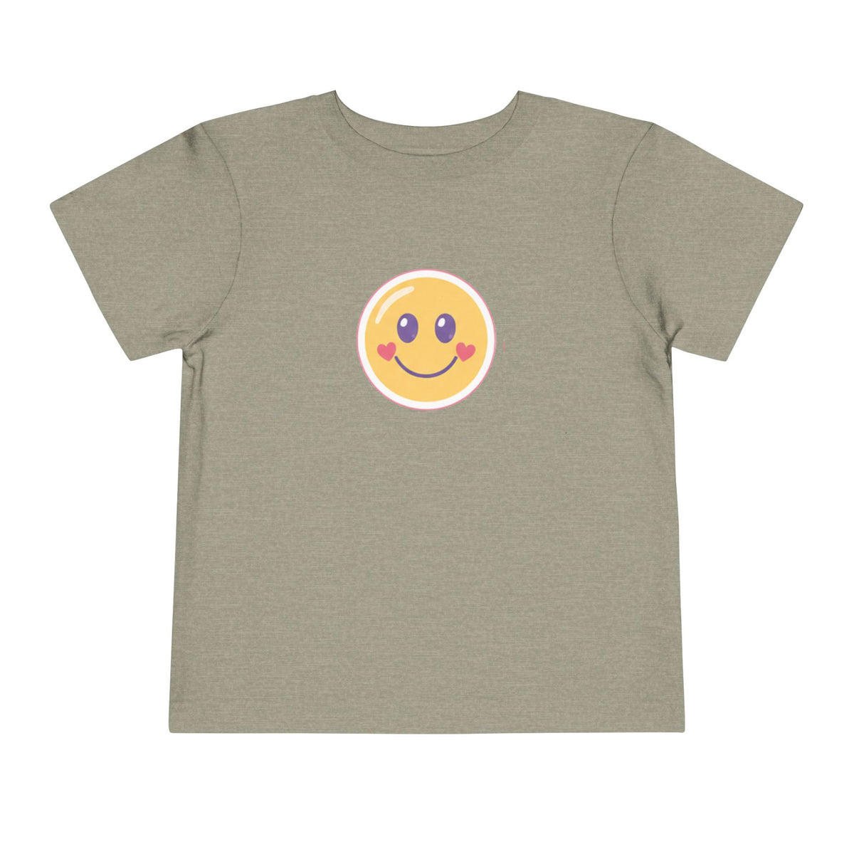 Toddler T-Shirt Smiley Face Be Happy. Be You. Backprint