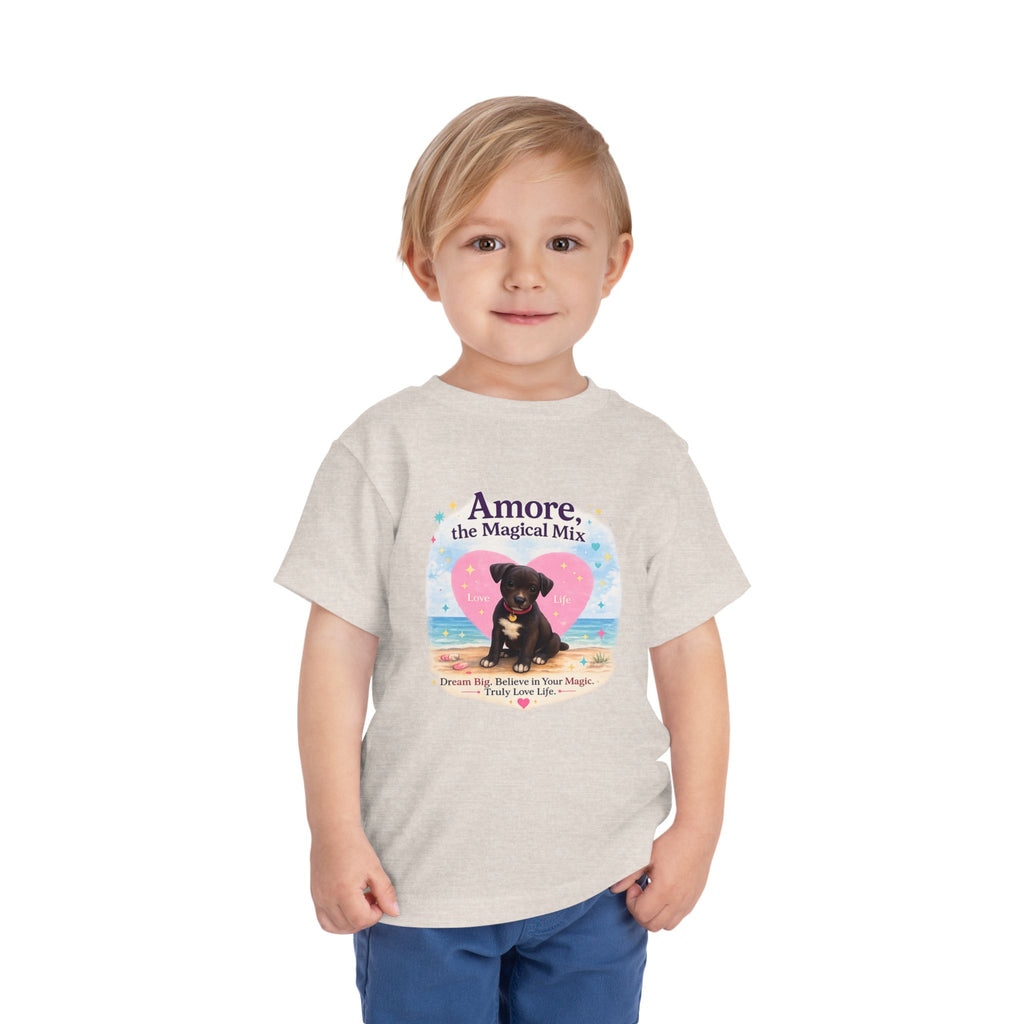 Toddler Tee "Amore the Magical Mix" Puppy Love Beach Shirt