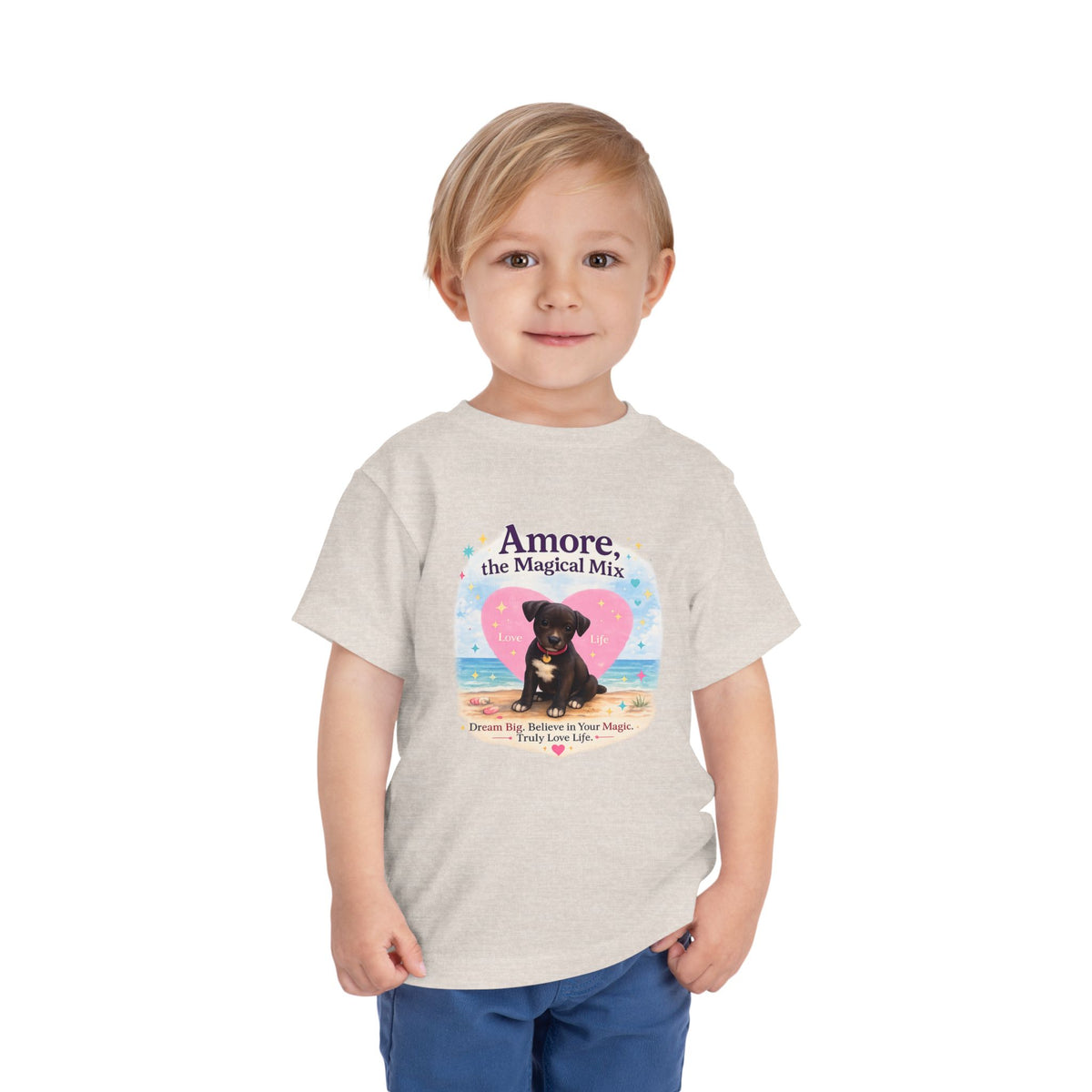 Toddler Tee "Amore the Magical Mix" Puppy Love Beach Shirt