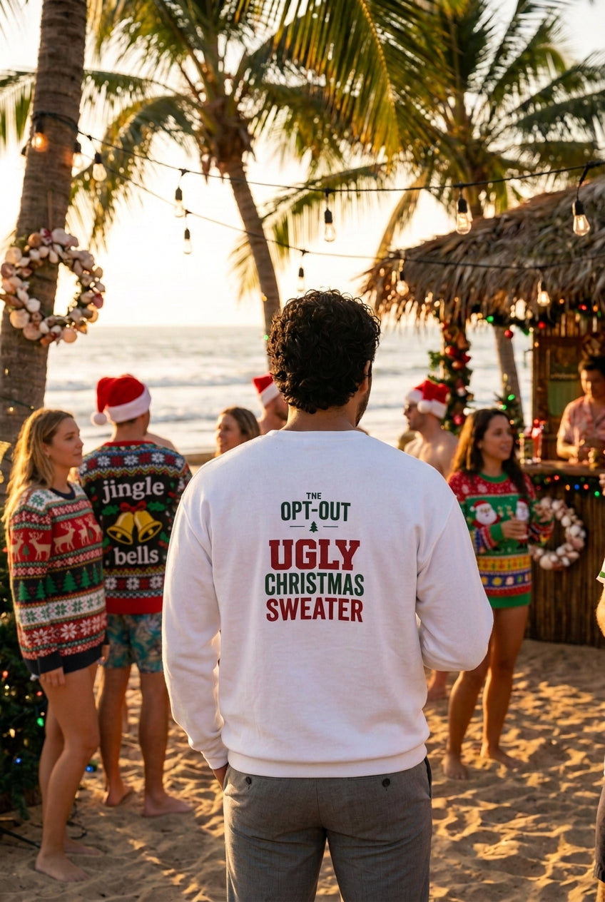 Festive Enough Crewneck Sweatshirt — “The Opt-Out Ugly Christmas Sweater” Holiday Pullover