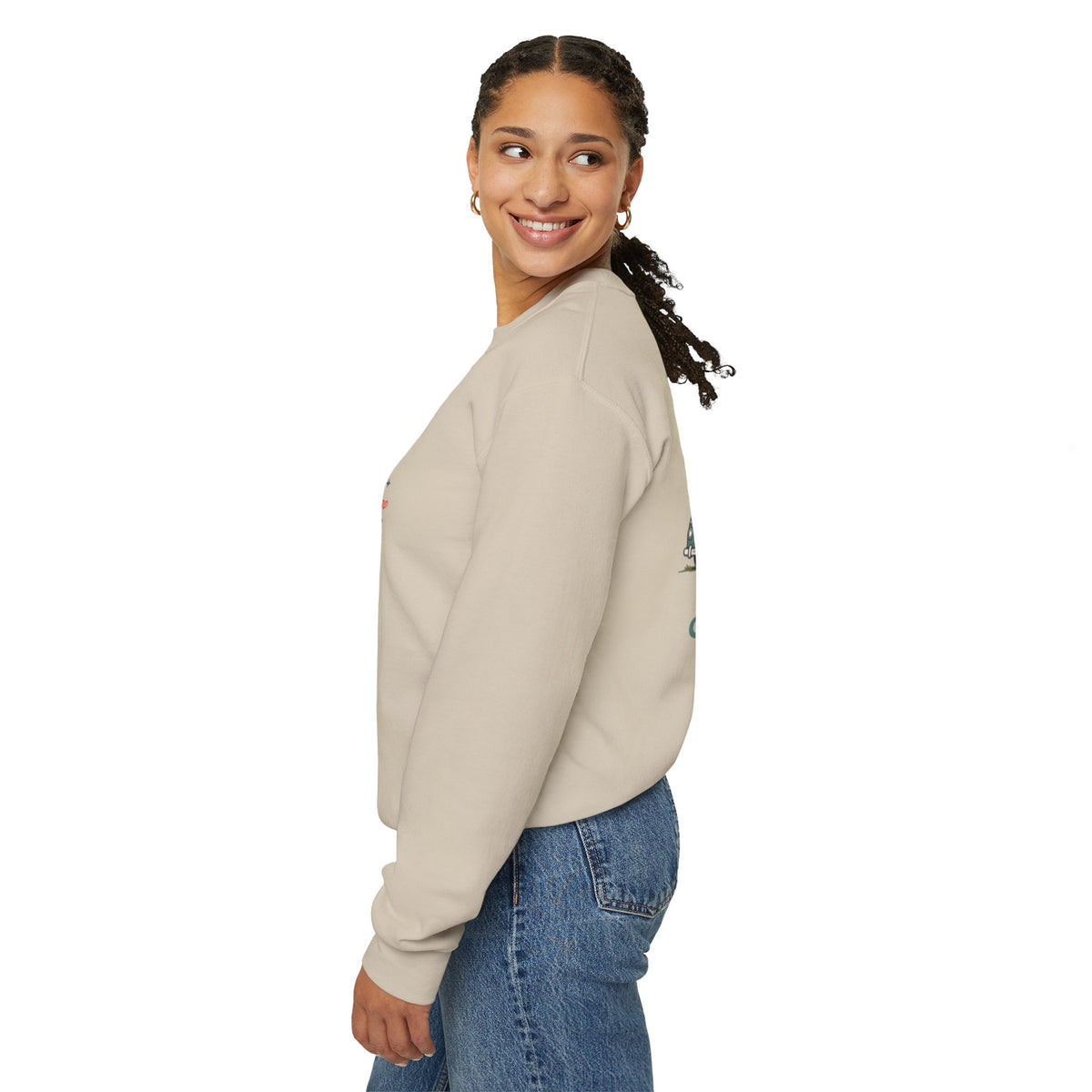 Unisex "Good Vibes" Crewneck Sweatshirt Keep It Simple Retro Camper Van