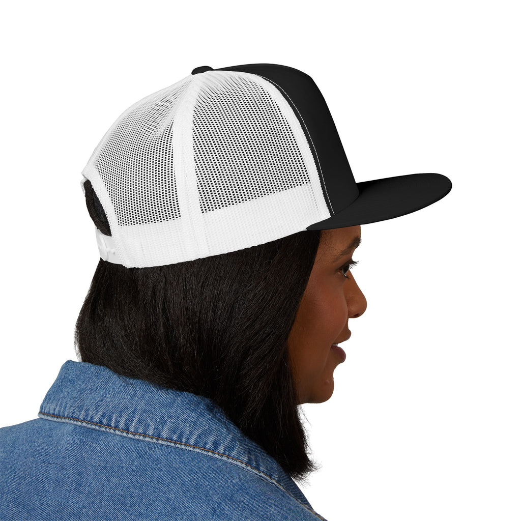 Amore Heart Trucker Hat – Vintage Script Snapback Cap